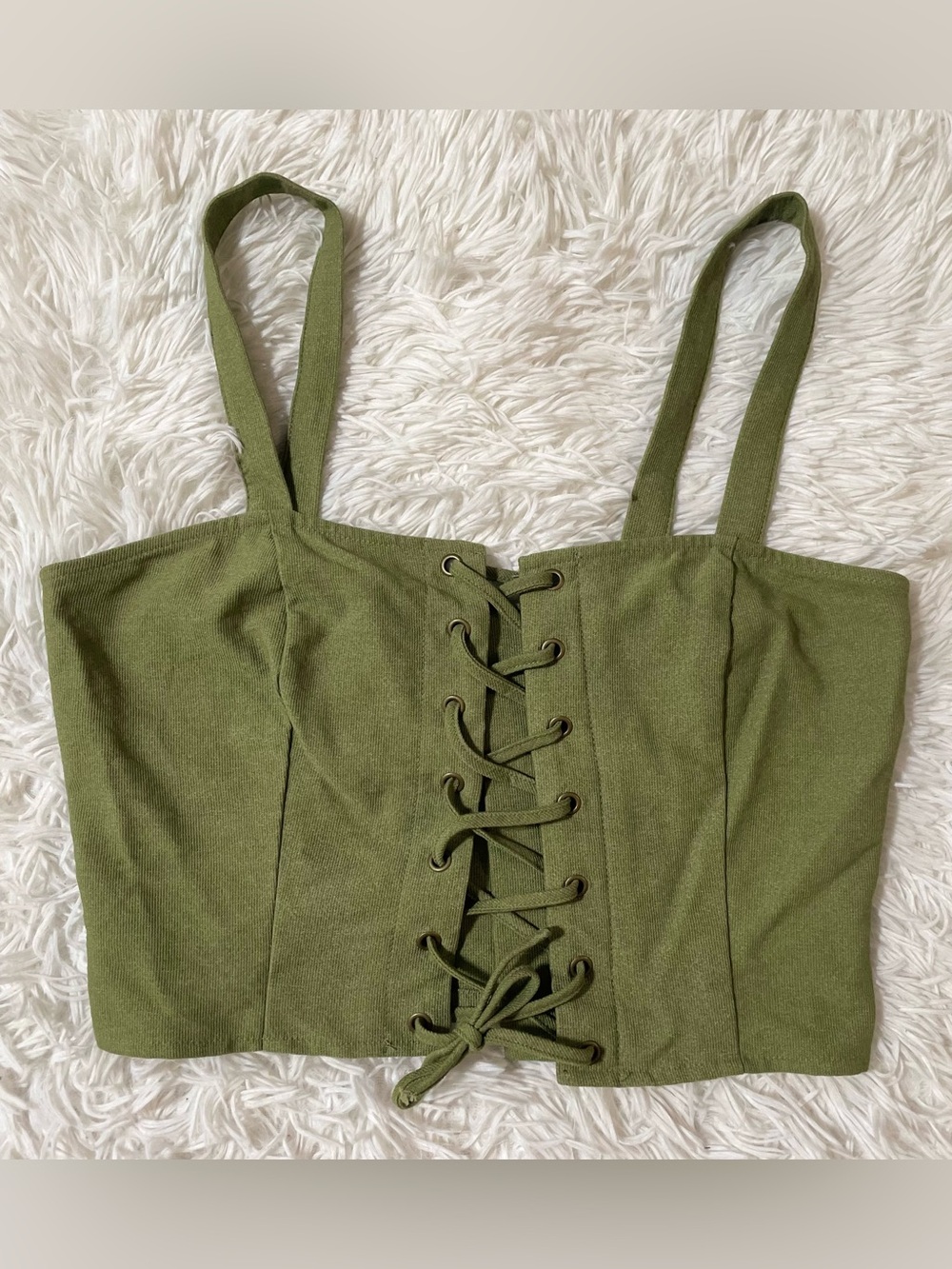 Renaissance Faire Y2K Forest Fairy Goblin Whimsigoth Earthy Corset Tank Top S